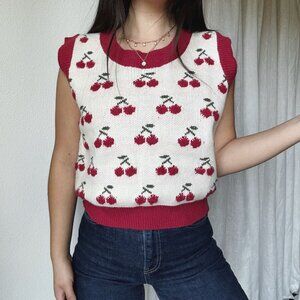 Cider Cherry Sweater Vest - M